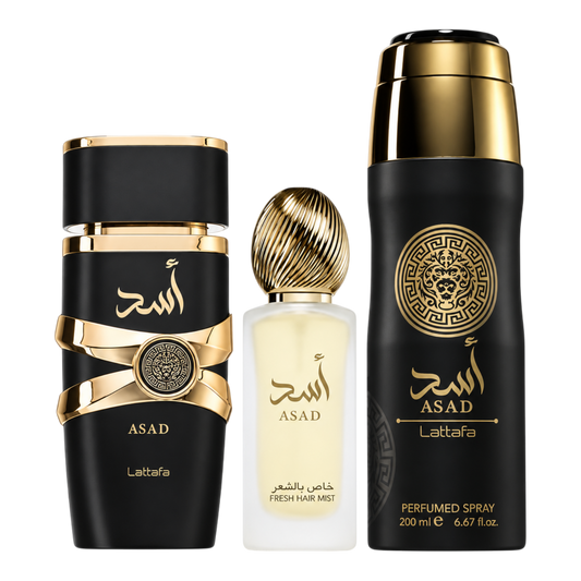 Asad Set By Lattafa 3 Pcs EDP 3.4 Oz